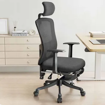 Офис стол за управител с опора за гърба, ергономичен професионално мобилно работно кресло, люлеещ се стол, ученик, Сила, мебели за дома