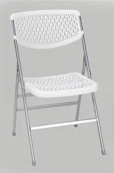 Пластмасов сгъваем стол, номинално тегло 300 килограма, с тройно стена, бял, 4 опаковки Пластмасов сгъваем стол, номинално тегло 300 килограма, с тройно стена, бял, 4 опаковки 1