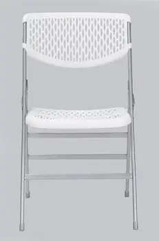 Пластмасов сгъваем стол, номинално тегло 300 килограма, с тройно стена, бял, 4 опаковки Пластмасов сгъваем стол, номинално тегло 300 килограма, с тройно стена, бял, 4 опаковки 3