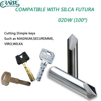 ILCO SILCA FUTURA 02DW 02D Фреза за ключове Вторичен Пазар, за Locksmithing Инструменти Dimple Magnum Superior SECUREMME WILKA Key