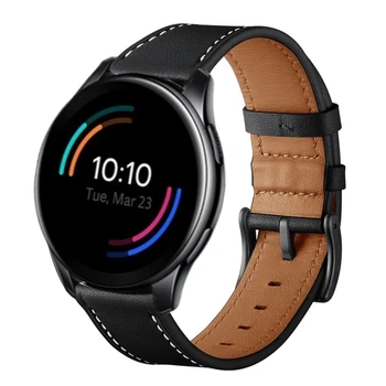 Каишка от естествена кожа За OnePlus Watch Smart Watchstrap За Xiaomi MI Watch Цветен Взаимозаменяеми Гривна За VIVO Watch 42 мм и 46 мм