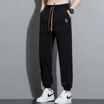 Мъжки облекла за голф HAZZYS, ежедневни панталони за мъже, лято 2023, ново, свободно, намаляване, быстросохнущий, съкратен спортен тънка коприна лед