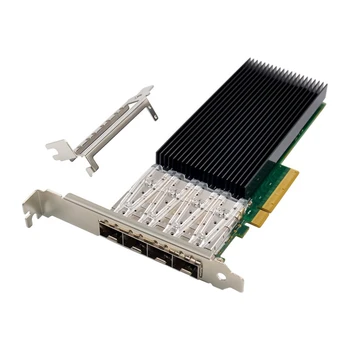 ST7329 X722-DA4 PCIe X8 10GbE Server Оптична Мрежова карта С четири порта 10G SFP + Сървър Оптоволоконная мрежова карта IWARP RDMA