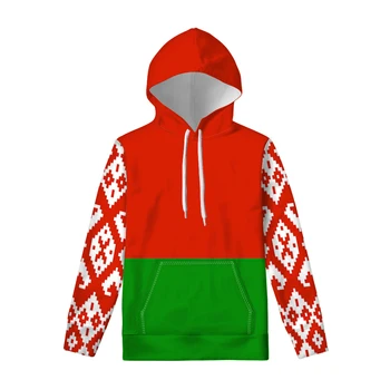 Беларус Hoody с качулка на цип Безплатен 3d на поръчка, Име на броя на логото на отбора Blr Пуловер от Country Travel Белоруски национален флаг Облекло
