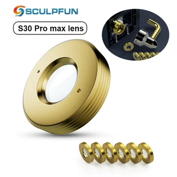 SCULPFUN Оригиналния обектив S30 Pro max, 6 бр., стандартен обектив, подсилена повърхност, защита от масла и дим, прозрачен, лесен за инсталиране