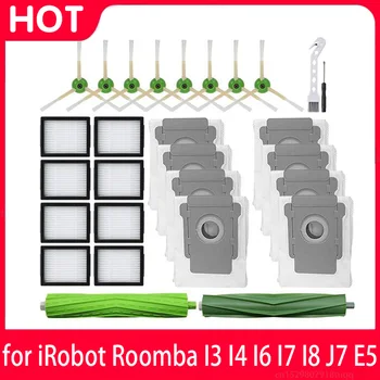 за iRobot Roomba I7 I7 + I3, I3 + I4 I4 + I6 I6 + I8 I8 + J7 J7 + E5 E6 E7 Филтър Основна Четка за Въже Плат Торбичка за събиране на Прах Скоба Прахосмукачка