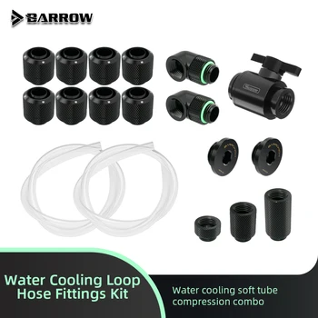 Комплект конектори Barrow Soft Tube 10x13 мм 10x16 мм за компресиране на маркуча на 90-градусные въртящи се клеми за игри на вашия КОМПЮТЪР с течно охлаждане