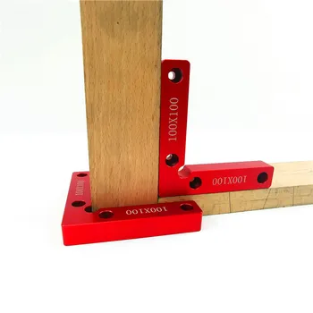 90 градуса позиционирующие квадрати правоъгълни скоби дървообработващи строително дърводелски инструмент 100x100 мм L-образна квадратен алуминиева сплав