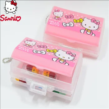 Кутия за съхранение на Kawaii Sanrio, кутия за лекарства 