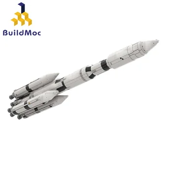 Space Explore Saturn V MLV-25L Ракета BuildMoc Набор от Градивни Блокове на Ракетата-Носител Колекция от Тухли, Детски Играчки за Подаръци За Рожден Ден