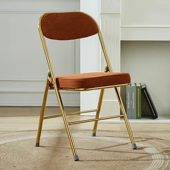 Трапезни столове с дизайнерски акцент, сгъваеми кухненски улични ергономични трапезни столове в скандинавски стил, със съвременни мебели за всекидневна, мебели за дома, Muebles