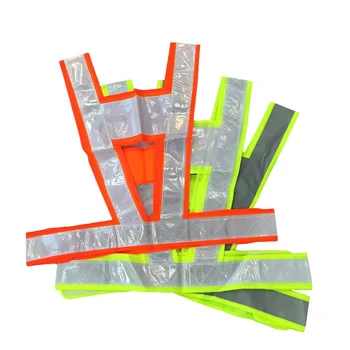 Светоотражающая лента Предпазна жилетка в стил V-образен рефлектор за движение по пътищата Дрехи с PVC лента на сигнали