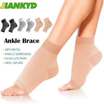 1 чифт чорапи с белезници за компресия глезена при подошвенном фасциите, осигурява подкрепа за свода на стъпалото и крака. Болки в петата, облекчение ахиллова сухожилията