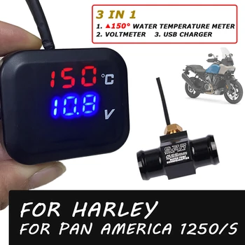 Аксесоари за мотоциклети Измерване на Температурата на Водата Волтметър Телефон USB Зареждане НА HARLEY PAN AMERICA 1250S 1250 S PA1250S PANAMERICA1250S