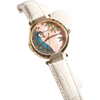 Дамски часовник напълно автоматични водоустойчив механични часовници автентичен нов стил Елегантен стил
