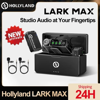 Hollyland Lark Max Професионален Безжичен Петличный микрофон, Безшумен в Гърдите микрофон с обхват на 250 м и 22-часов живот на батерията за телефона