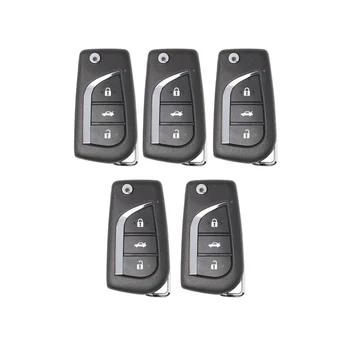 Xhorse XKTO00EN Универсална кабелна дистанционно ключодържател 3 бутона за Toyota Type за VVDI Key Tool 5 бр./лот Xhorse XKTO00EN Универсална кабелна дистанционно ключодържател 3 бутона за Toyota Type за VVDI Key Tool 5 бр./лот 0