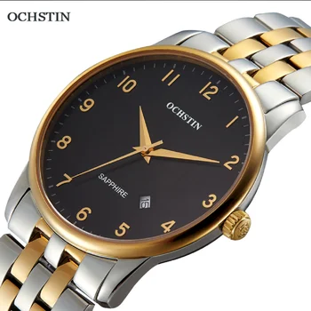 OCHSTIN Луксозни модни часовници на Ежедневните кварцов ръчен часовник с прости циферблат мъжки спортни водоустойчив часовник от неръждаема стомана за мъже лидер в продажбите