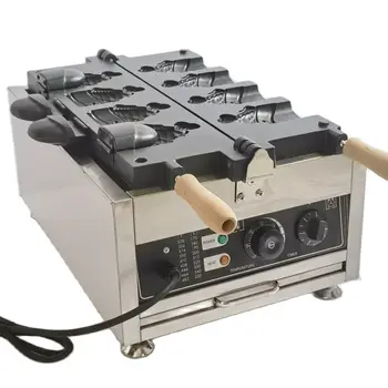 Електрически 4 бр. вафельница за сладолед Тайяки, форма за рибарство торта, форма за приготвяне на рибни яйца Тайяки