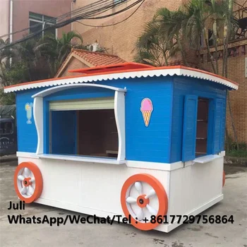 Уличен трейлър за сладолед Rainbow cabin / павилион за бързо хранене / магазин за цветя Уличен трейлър за сладолед Rainbow cabin / павилион за бързо хранене / магазин за цветя 5