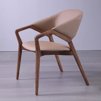 Италиански минималистична трапезария стол от масивно дърво Дизайнерски стол за заведение Nordic, стол за хотел, направени от пепел, стол Sedie Мебели за дома WKDC