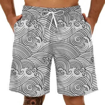 Лято 2023, нови мъжки къси панталони, плажни шорти, персонални топене, модни шорти за сърф, удобна, дишаща материя