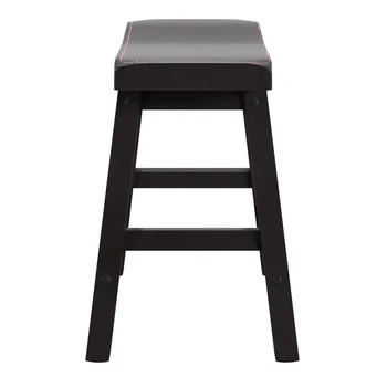 18-инчови столове Weston Home Ashby без облегалка, комплект от 2 теми, черна усъвършенства покритие 18-инчови столове Weston Home Ashby без облегалка, комплект от 2 теми, черна усъвършенства покритие 3