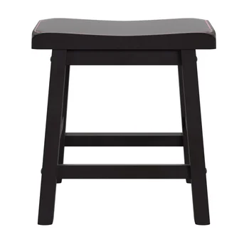 18-инчови столове Weston Home Ashby без облегалка, комплект от 2 теми, черна усъвършенства покритие 18-инчови столове Weston Home Ashby без облегалка, комплект от 2 теми, черна усъвършенства покритие 4