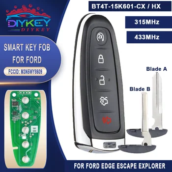 DIYKEY M3N5WY8609 315/433 Mhz ID46 PCF7953 За Ford Edge Escape Expedition C-max Taurus Flex Focus 2011-2018 Интелигентен Ключ Дистанционно