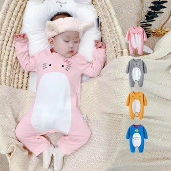 Детски котка аниме Рилаккума Дораэмон Тоторо, памучен пижами, дрехи за новородени, гащеризон гащеризон за гледане на деца с анимационни герои, гащеризон