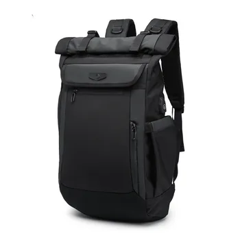 Мъжки раница, модерен училищен чанта за тийнейджър, 15,6-инчови раници за лаптоп, водоотблъскваща оксфорд пътна чанта USB Mochila