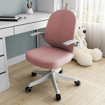 Възглавница за облегалка офис стол с кавайной дръжка, мобилно ергономичен стол, розово луксозно удобно за декорация на мебели Silla Para Escritorio
