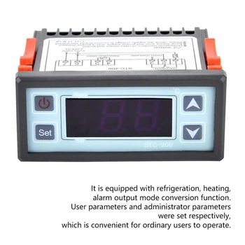2X STC-200 Дигитален термостат температурен Регулатор микрокомпьютерный контролер за охлаждане и отопление AC220V 2X STC-200 Дигитален термостат температурен Регулатор микрокомпьютерный контролер за охлаждане и отопление AC220V 3