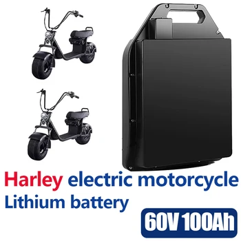 Водоустойчива Литиева Батерия Электромобиля Harley 60V 100ah за Двухколесного Складного Електрически Скутер Citycoco Наем + безплатна Доставка
