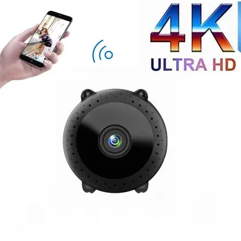 Мини 4K WIFI камера 1080P HD нощно виждане ПР Comcorder безжично дистанционно Откриване на видео движение на домашни животни на бебето следи IP Cam