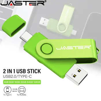 JASTER Въртящи се на USB Флаш памети 64 GB с Безплатен Потребителски Логото на USB устройство за съхранение 32 GB 16 GB 8 GB Черен Бизнес Подарък флаш памет 4 GB Безплатен Ключодържател
