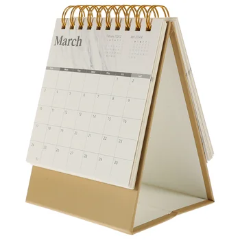 Шарнирен настолен календар за обратно броене Декоративен настолен календар в 2024 година-2024 Постоянен декор за малък офис