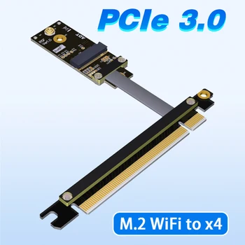PCIe x16 до m.2 A. E. ключ WiFi адаптер удължител линия за предаване на удължител Странично Card Кабела PCIe x16 8G/bps Висока скорост
