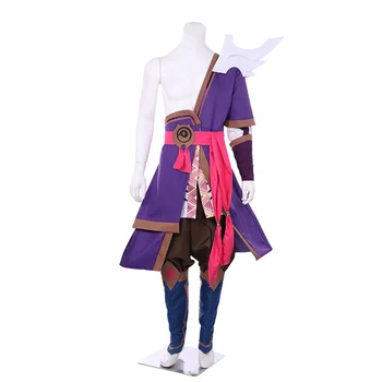 Играта LOL Spirit Цвят Yasuo Cosplay костюм за възрастни на Хелоуин, изработена по поръчка