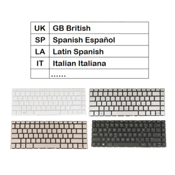 Клавиатура за лаптоп UK Italian LA Spanish за HP 14-cd 14-cd000 14-cd0000 14-cd1000 14-ce 14-ce0000 14-ce1000 14-ce2000 с подсветка /Без