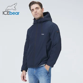 icebear 2023, модерен мъжки къси палта, пролетно стилно яке с качулка, висококачествена мъжка марка дрехи MWC21661D
