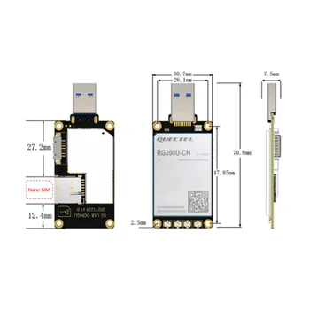 Quectel малък размер 5G USB3.0 без ключ RG200U-CN 5G модул коммутаторная такса предоставя в съответствие връзка Quectel малък размер 5G USB3.0 без ключ RG200U-CN 5G модул коммутаторная такса предоставя в съответствие връзка 4