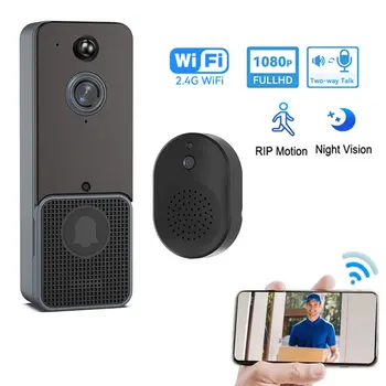 Интелигентен звънец Безжичен WiFi T6 видео домофон външен домофон HD за нощно виждане за сигурност Aiwit домашен мониторинг