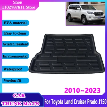 За Toyota Land Cruiser Prado J150 150 2010 ~ 2023 Аксесоари за 7 места Автомобилни Постелки за Багажник Водоустойчив Защитен Подложка Противоскользящий Товарен Мат