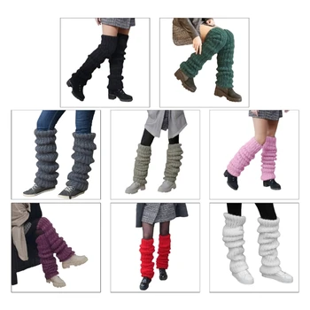Дамски ежедневни чорапи над коляното, зимни плътни възли мохеровые гети с дълъг штанинами Дамски ежедневни чорапи над коляното, зимни плътни възли мохеровые гети с дълъг штанинами 2