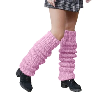Дамски ежедневни чорапи над коляното, зимни плътни възли мохеровые гети с дълъг штанинами Дамски ежедневни чорапи над коляното, зимни плътни възли мохеровые гети с дълъг штанинами 3