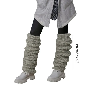 Дамски ежедневни чорапи над коляното, зимни плътни възли мохеровые гети с дълъг штанинами Дамски ежедневни чорапи над коляното, зимни плътни възли мохеровые гети с дълъг штанинами 5