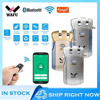 Система за заключване на вратите Wafu 010 Sasha Wifi Smart Lock Безжична електронна система за заключване Управление на телефона Невидим заключване с дистанционно управление сензорни брави