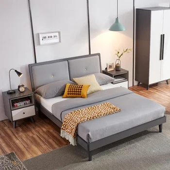 Скандинавските двойни детски легла, креативна малък апартамент, модерни минималистичные детски легла, спалня, Cama Infantil Мебели за дома