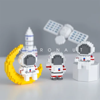 Микрочастици градивните елементи на астронавти и Космически Луната на Земята Искра Меркурий Диамант Играчки със собствените си ръце Тухли Дизайнер на играчки Мода игра